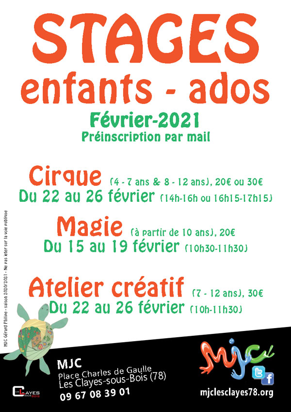 stages février 2021 Stages enfants 2020 2021 février 600