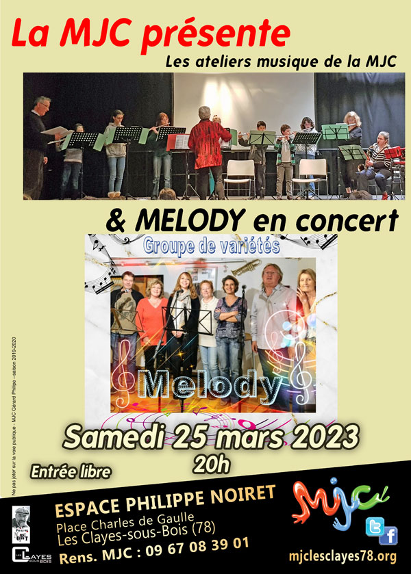 Soirée musicale affiche Melody mars 2023 w01