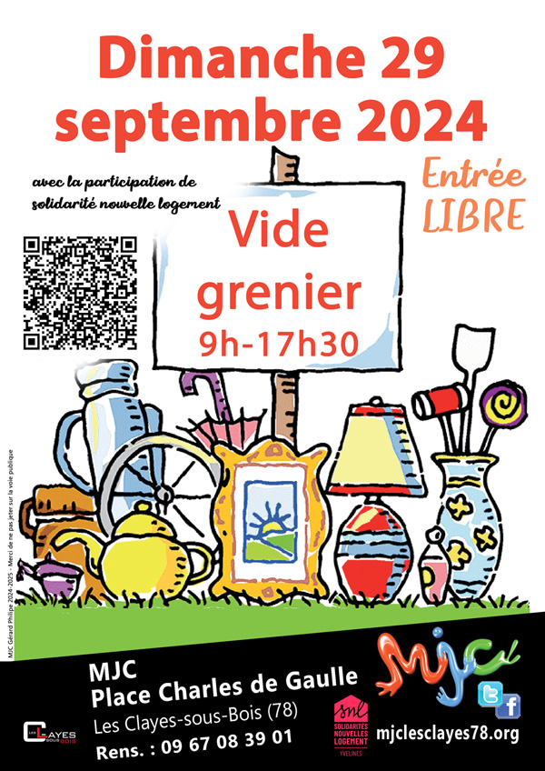 Vide grenier rentrée MJCGP 2024 Affiche VG sept 2024 vf 2 w00